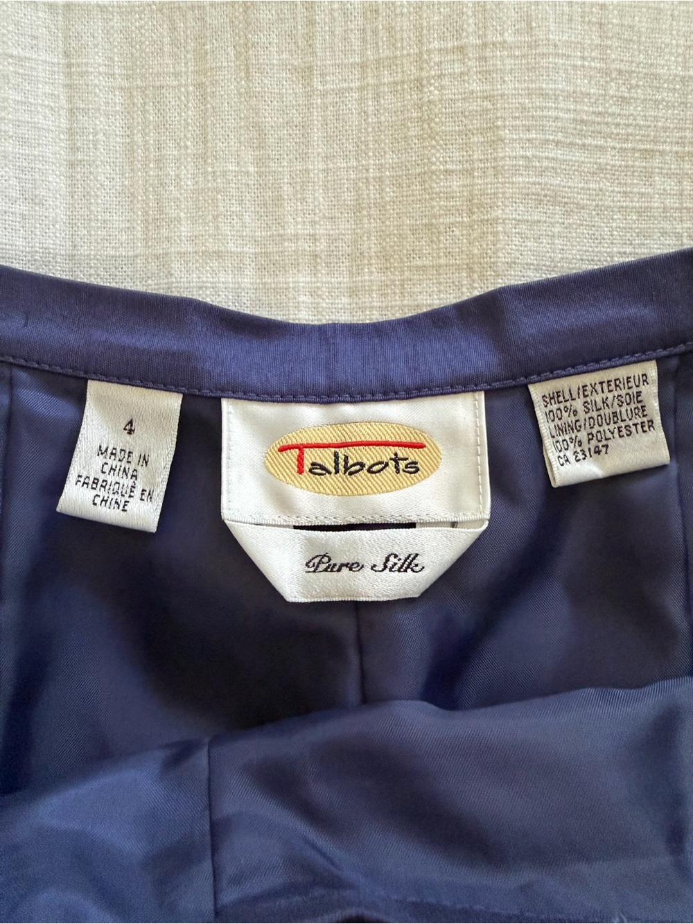 Talbots 100% Silk Shantung Pants Purple Size 4 - Picture 6 of 13